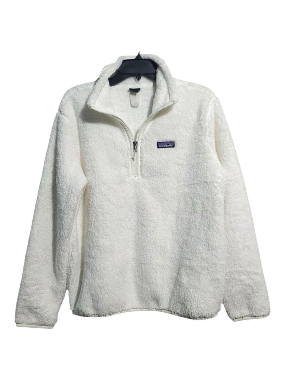 Patagonia White Sherpa Fleece Quarter-Zip Pullover Sz M